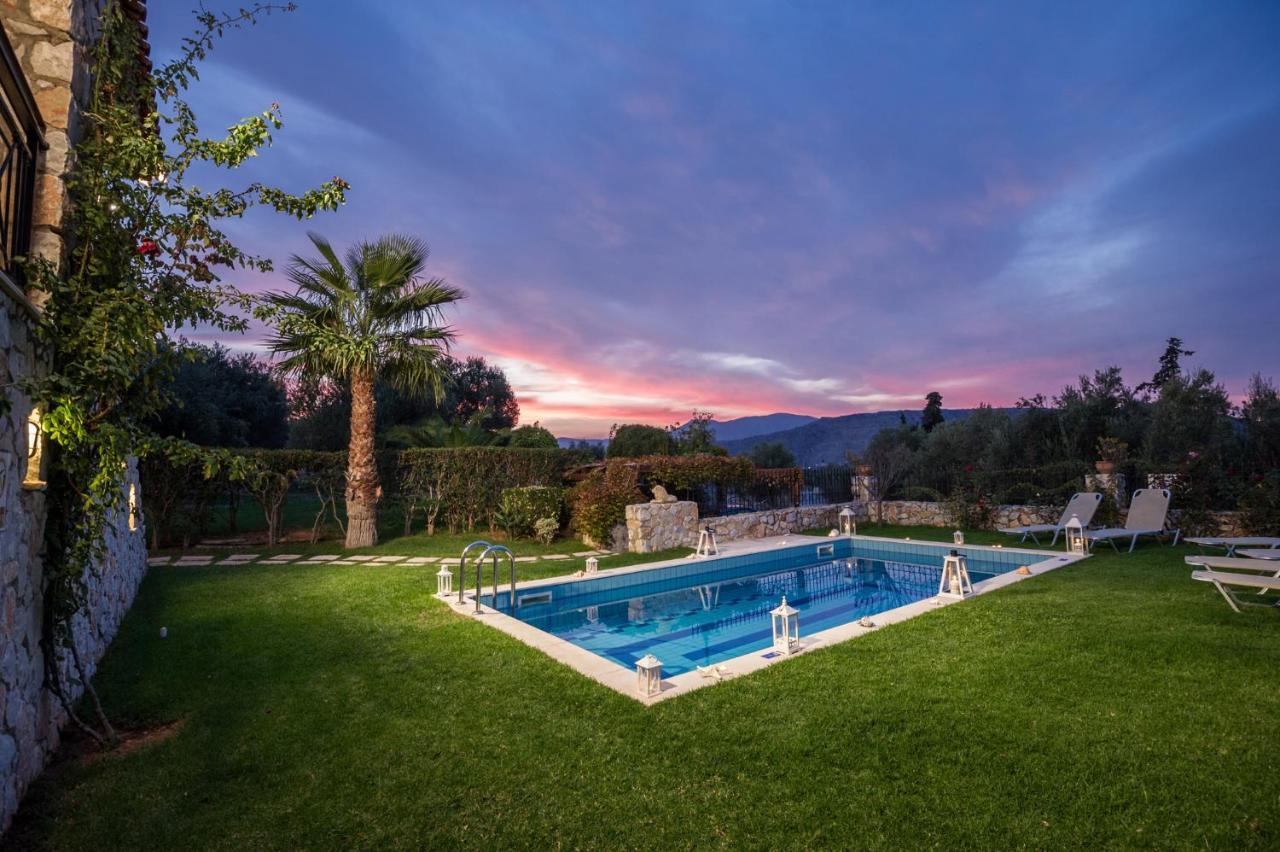 Sea View Villa Stelios With Private Pool Near The Beach Kalyves Exterior photo