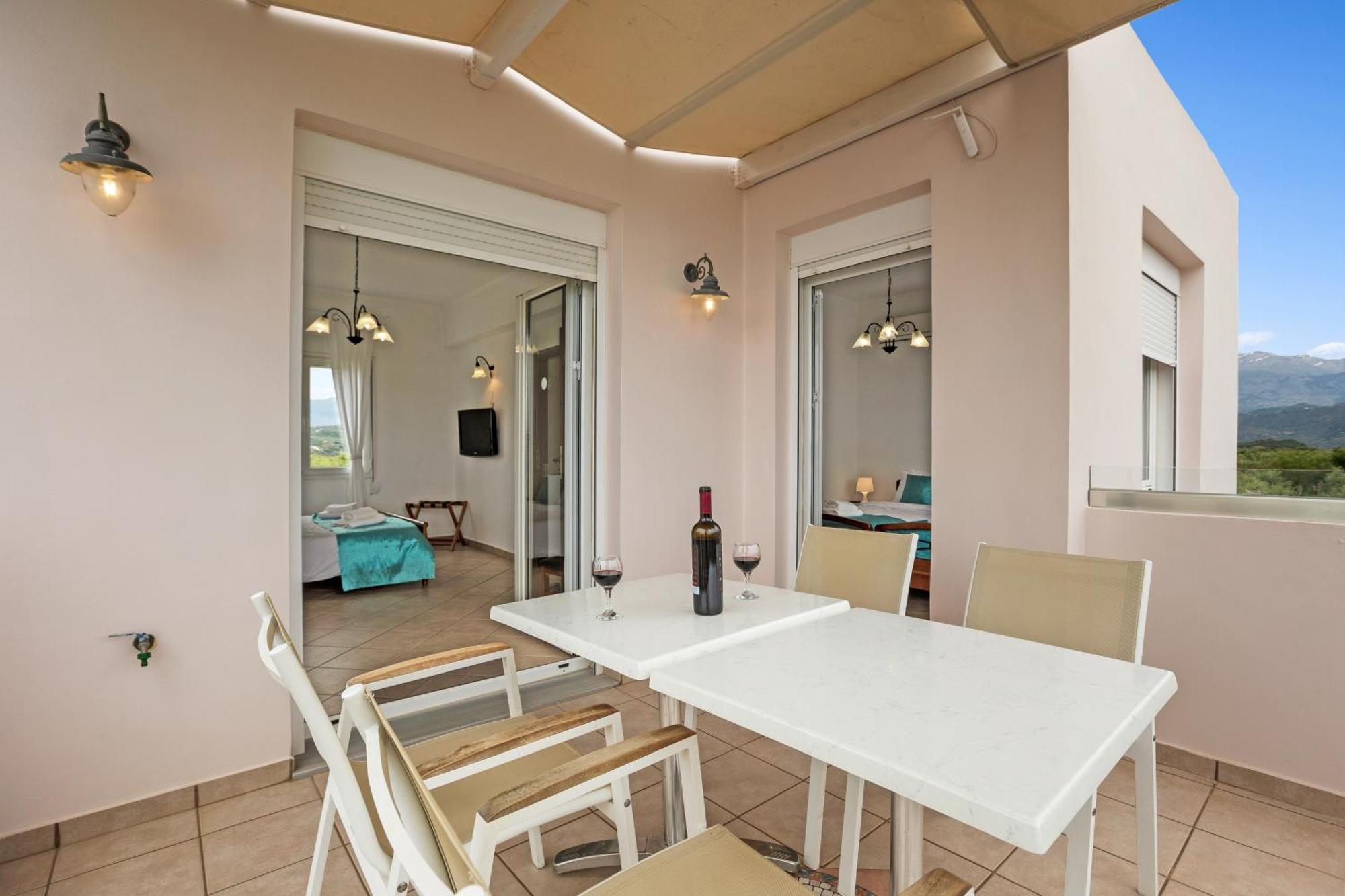 Sea View Villa Stelios With Private Pool Near The Beach Kalyves Exterior photo