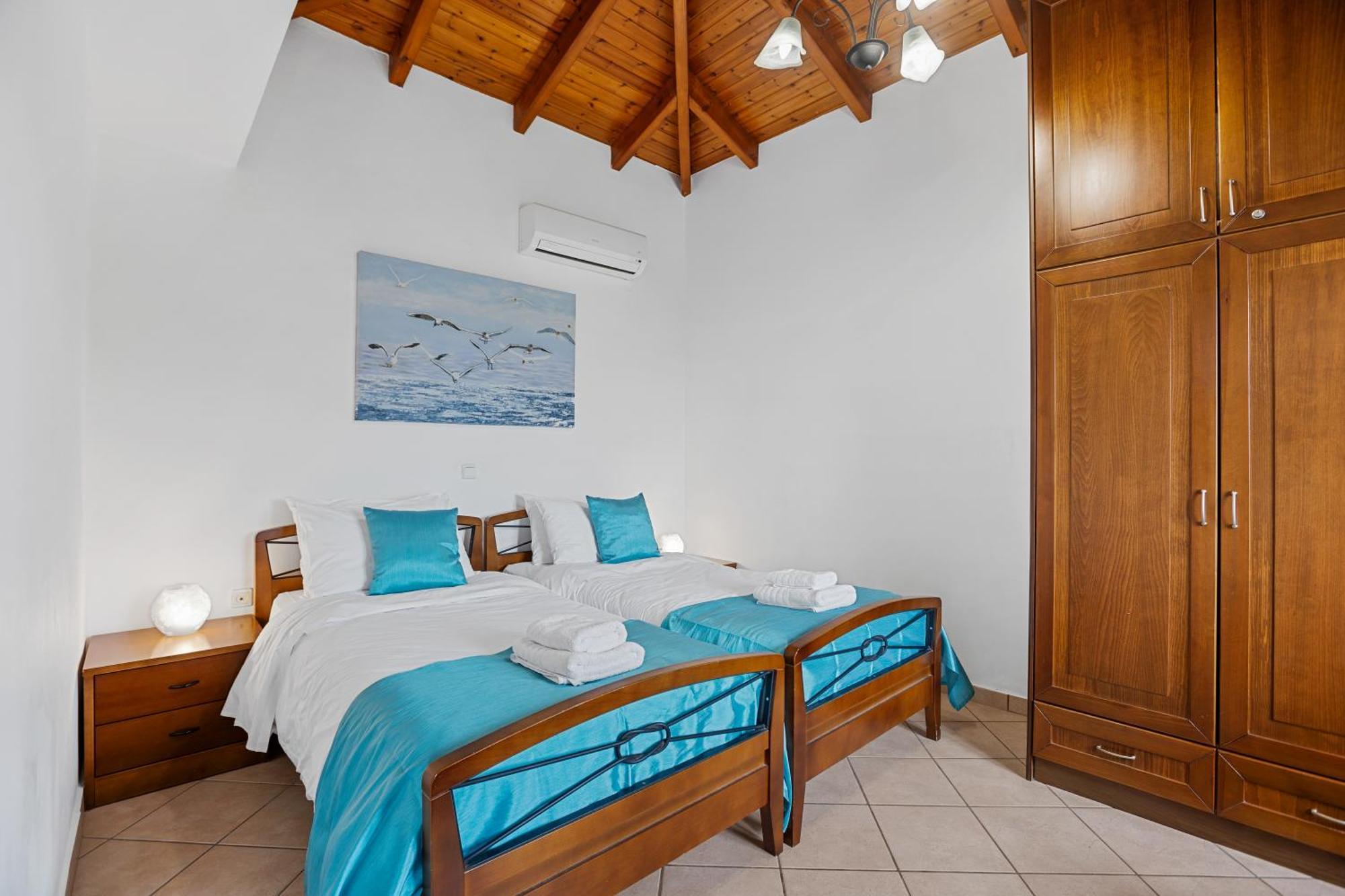 Sea View Villa Stelios With Private Pool Near The Beach Kalyves Exterior photo