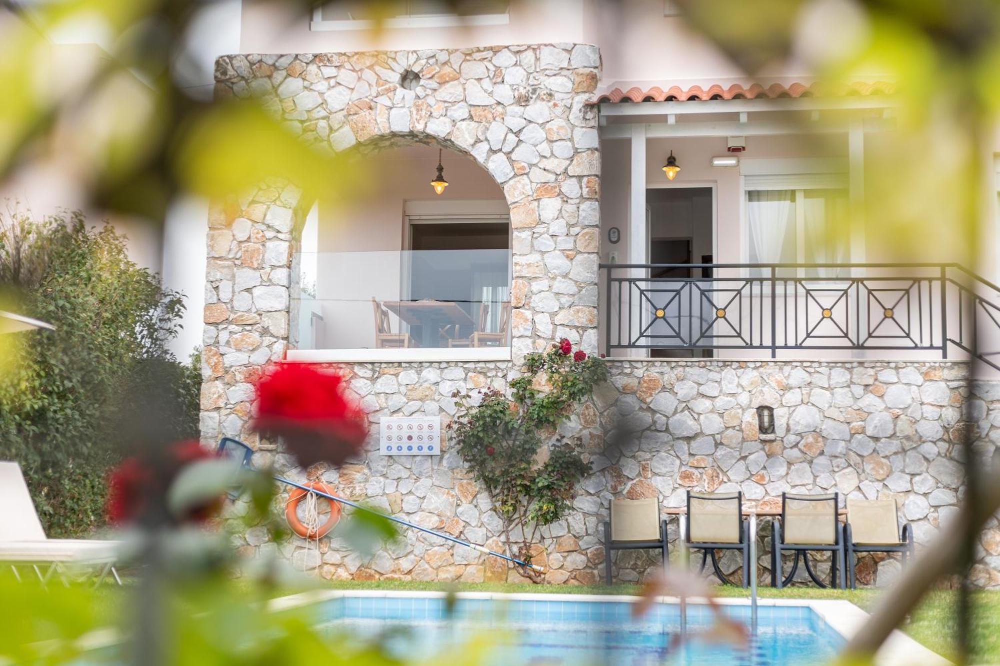 Sea View Villa Stelios With Private Pool Near The Beach Kalyves Exterior photo
