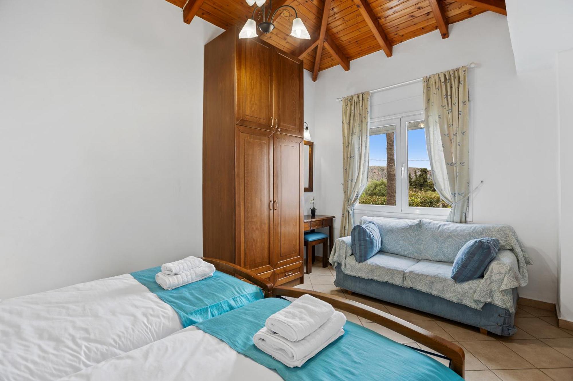 Sea View Villa Stelios With Private Pool Near The Beach Kalyves Exterior photo